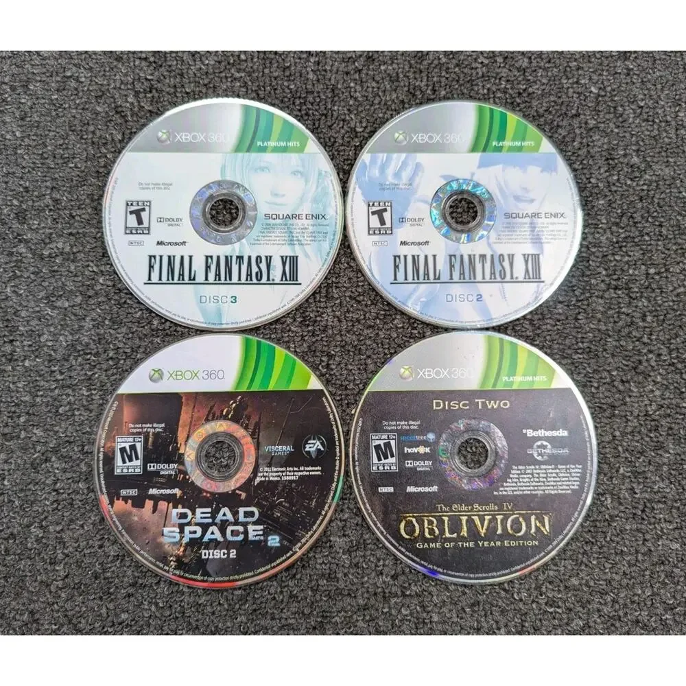 Lot of 32 Microsoft XBOX 360 Games Loose Discs in Sleeves Tested/Untested